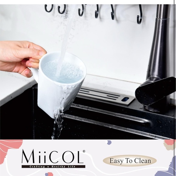 Porcelain Coffee Mugs Set of 6, Large Coffee Cups 14 oz, White Tea Cups, Ceramic - Picture 7 of 10